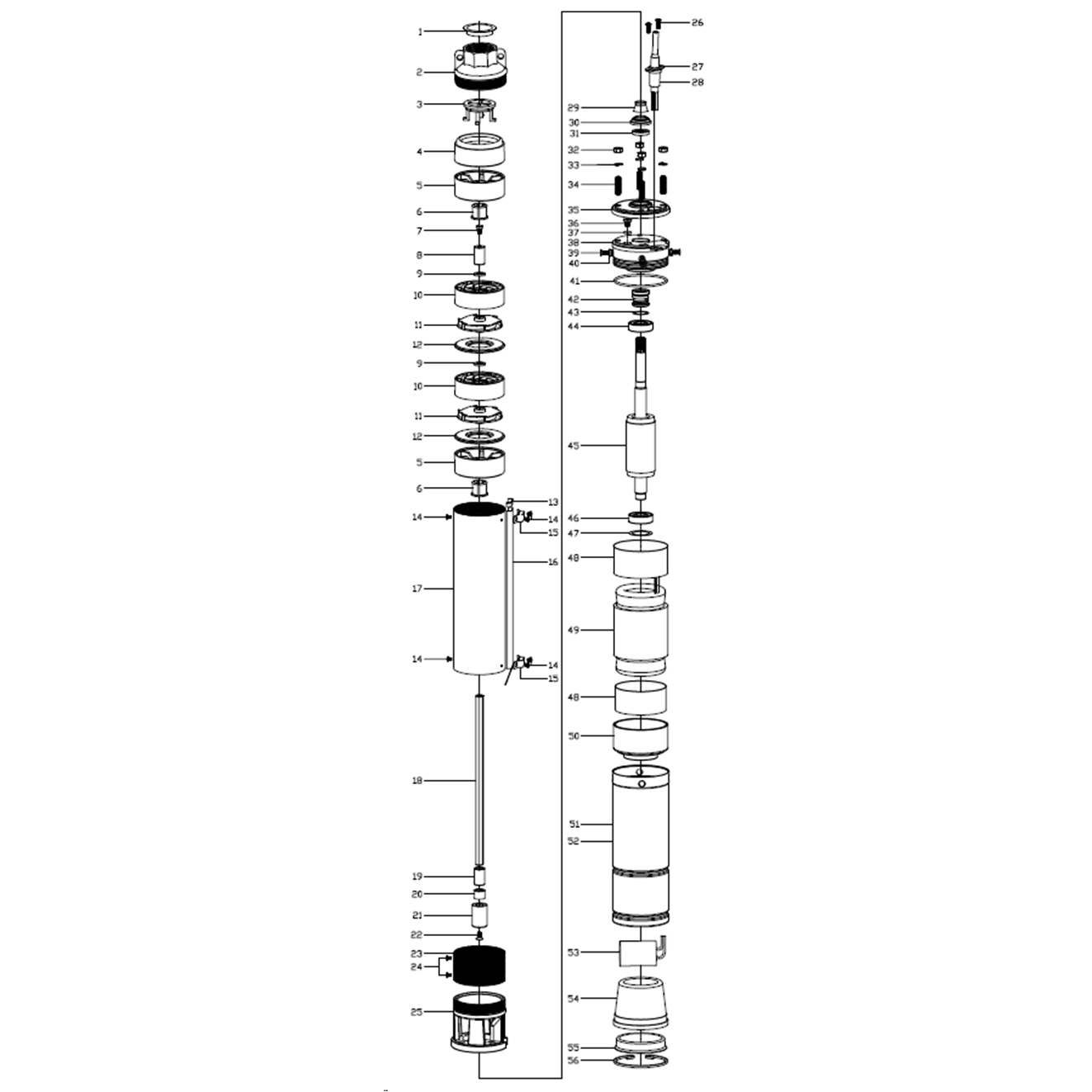 Насос скважинный, центробежный НСЦ-100-60