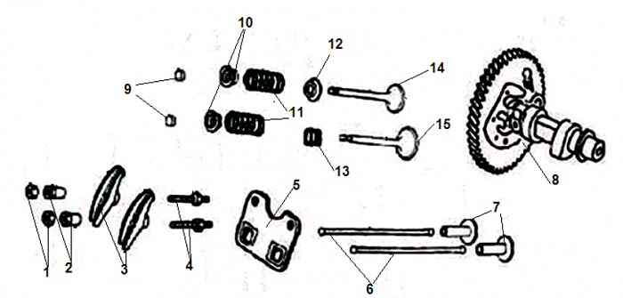 3 ДЕТАЛИ ДВИГАТЕЛЯ - БЛОК - СВЕЧА - ГОЛОВКА - КЛАПАНА - ПРОКЛАДКИ ГЕНЕРАТОР CHAMPION LPG6500E