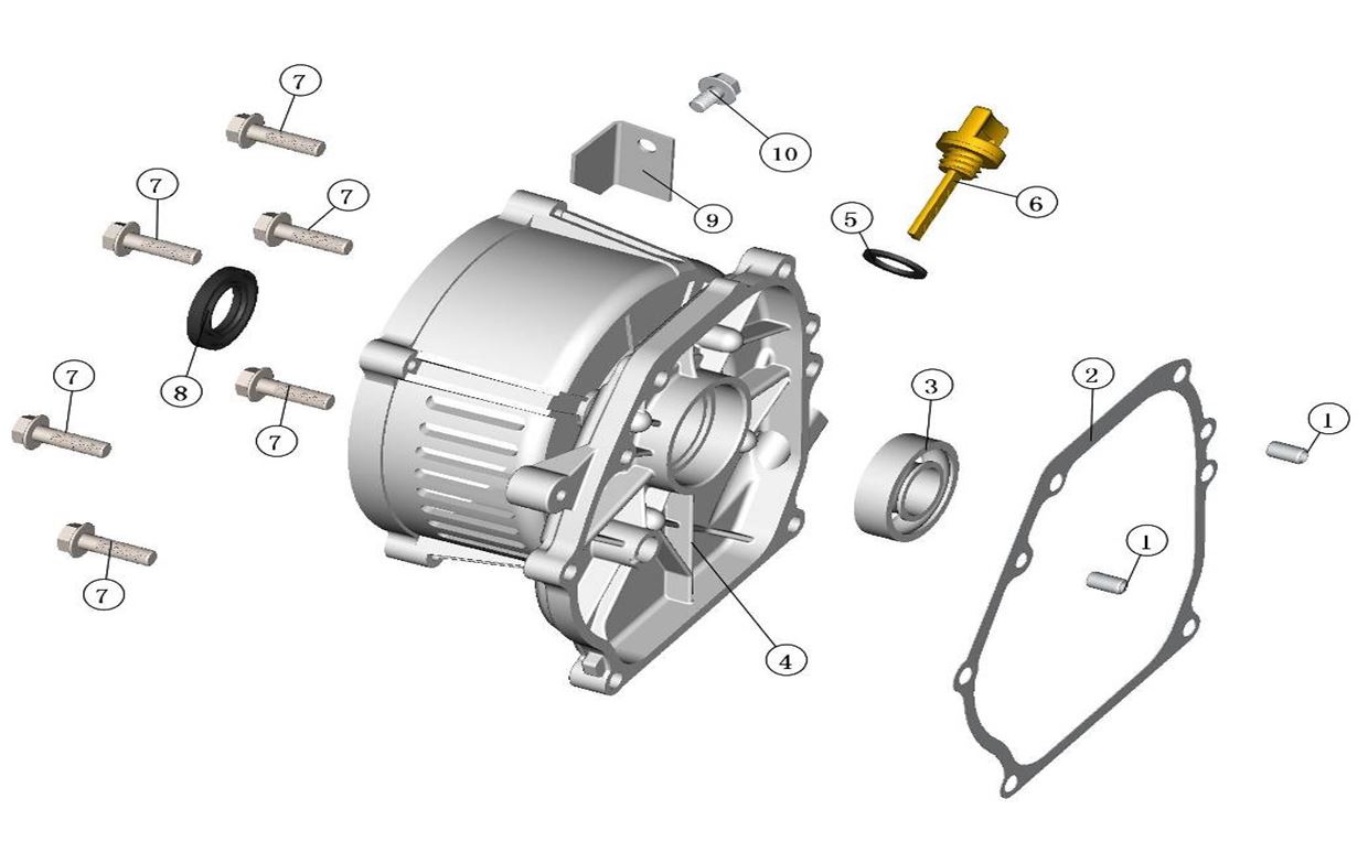 ЗАПЧАСТИ ДЛЯ ГЕНЕРАТОРА БЕНЗИНОВОГО ELITECH СГБ 3000Р (КРЫШКА КАРТЕРА)