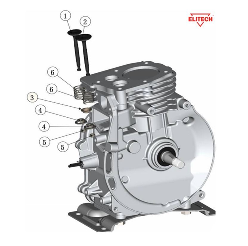 ЗАПЧАСТИ ДЛЯ МОТОПОМПЫ БЕНЗИНОВОЙ ELITECH МБ 210 Д 40 (КЛАПАНА)