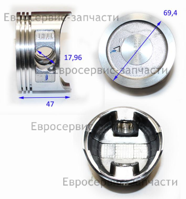 Поршень D70x18, 1.2x1.2x2, H47, 170F. СМ 7Э. КБ 71М. K 6500L