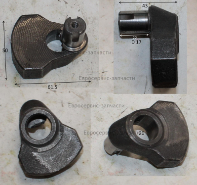 Коленвал кулачковый посадка 20х19-17х22-шейка под-2 шпонки-х5 DМ5-крыльчатки