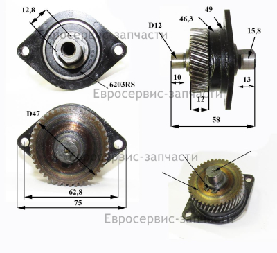 Редуктор в сборе. ПТ 1825К