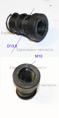 Заглушка внутренняя с резьбой пластиковой M10 для круглых труб D.18 мм